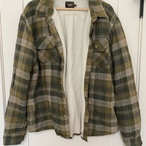 Flannel Faux Shearling Jacket
